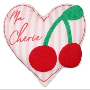 3 for $15 SALE Target Bullseye Heart Shaped Ma Chérie w/ Cherries Pillow Decor